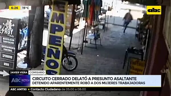 Circuito cerrado delató a presunto asaltante - ABC Noticias - ABC Color