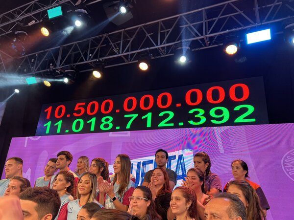 Fiesta solidaria: Teletón logró superar la meta de G. 10.500 millones - trece