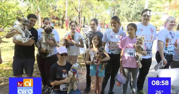 La Nación / Realizan la primera edición del Sanlo Dog Running en la ciclovía de San Lorenzo