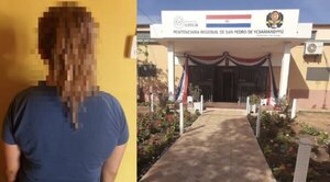 Guardiacárcel fue detenida tras intentar ingresar droga y bebidas al penal de San Pedro - Noticiero Paraguay