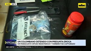 Un colombiano detenido con presunta drogas  - ABC Noticias - ABC Color