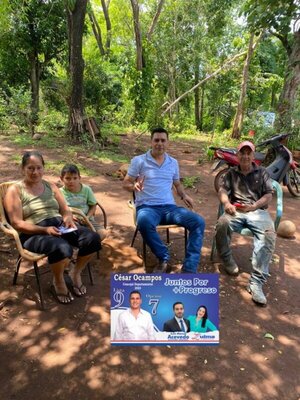 César Ocampos realizó recorrido por colonias y distrito de Pedro Juan Caballero