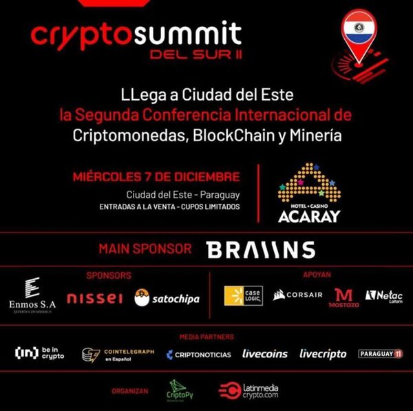 Anuncian el evento más grande de criptomonedas en Paraguay: Crypto Summit del Sur II