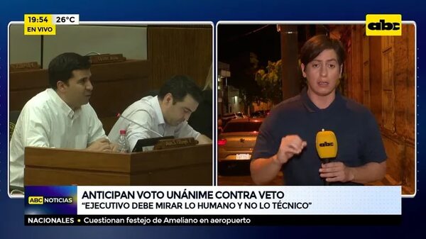 Anticipan voto unánime contra veto - ABC Noticias - ABC Color