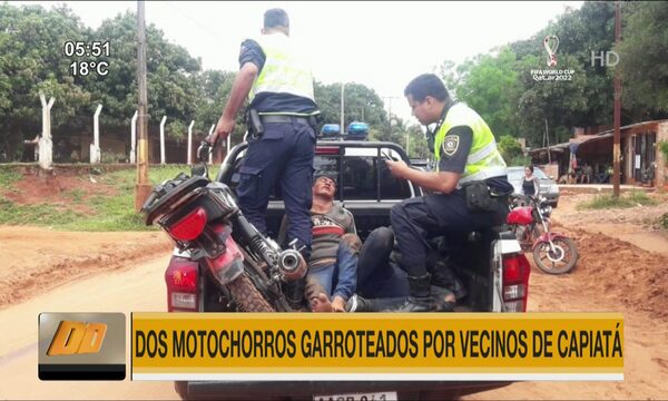 Vecinos ''garrotearon'' a dos motochorros en Capiatá | Telefuturo