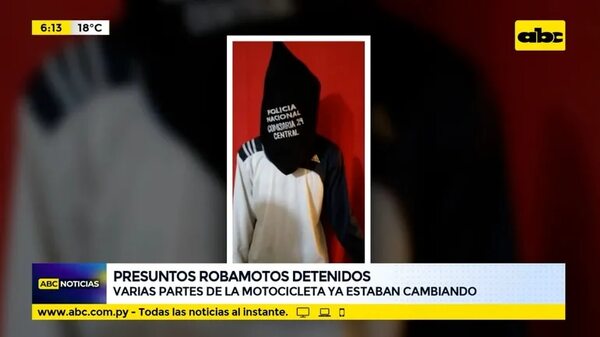 Presuntos robamotos reducidos - ABC Noticias - ABC Color