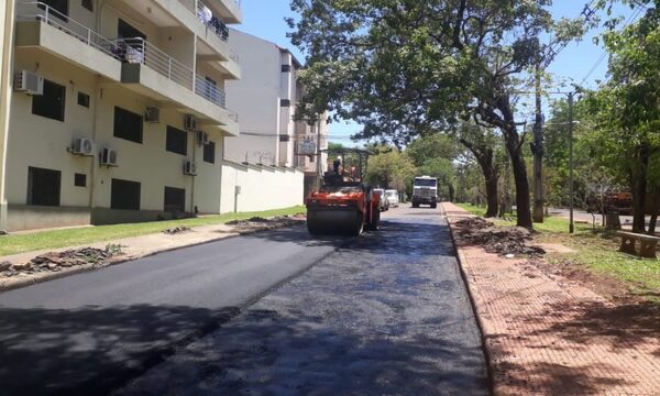 Itaipu repara avenida Los Yerbales, en Ciudad del Este