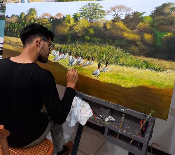Estudiantes invitan a exposición de pinturas en el Cultural Mangoré - La Clave