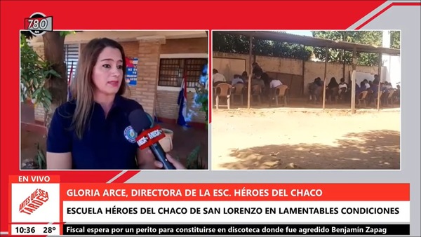Clases en el patio ante desidia de autoridades: La terrible realidad de la escuela Héroes del Chaco de San Lorenzo - Megacadena — Últimas Noticias de Paraguay