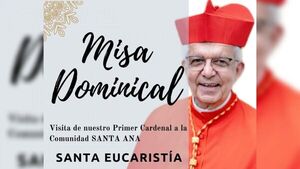 Cardenal oficiará misa en parroquia Santa Ana este domingo