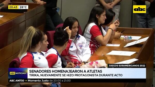 Senadores homenajearon a atletas - ABC Noticias - ABC Color