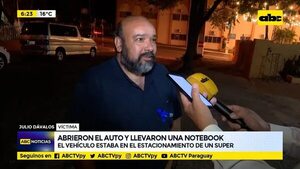 Abrieron el auto y llevaron una notebook - ABC Noticias - ABC Color