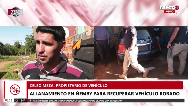 Recuperan en Ñemby un vehículo robado: "Te quitan años de sacrificio en dos minutos" - Megacadena — Últimas Noticias de Paraguay