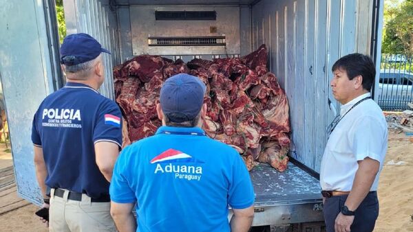 Allanamiento e incautación de 2.500 kilos de carne en Villeta