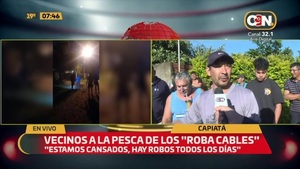 Capiatá: Vecinos unidos y en pie de guerra contra "Roba cables" - C9N