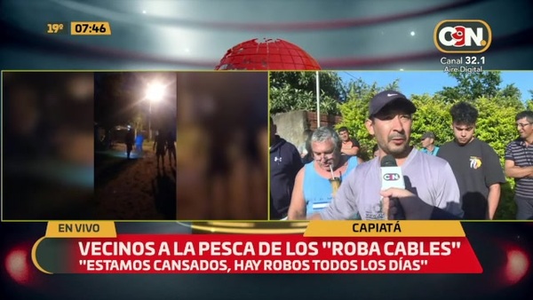 Capiatá: Vecinos unidos y en pie de guerra contra "Roba cables" - C9N