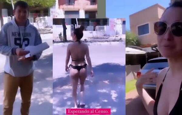 Crónica / [VIDEO] ¡Así de sexy salió a recibir Lali González al del censo!