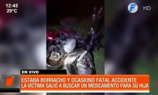 Estaba borracho y ocasionó fatal accidente de tránsito - Paraguaype.com