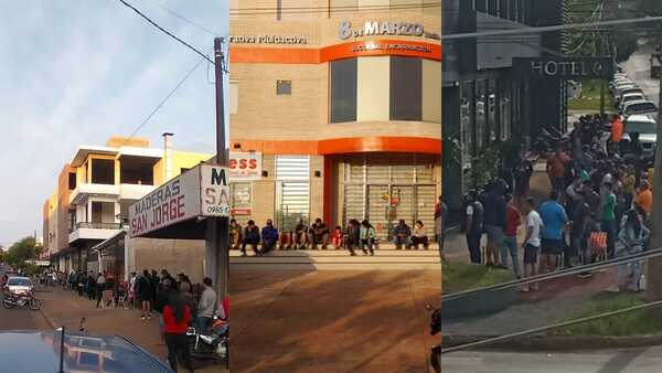 Furor por Guaireña vs. Cerro en Encarnación, cuadras de fila en espera por entradas