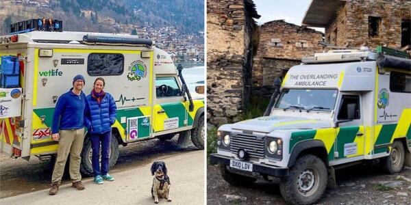 Una pareja recorre el mundo en ambulancia que compraron en eBay