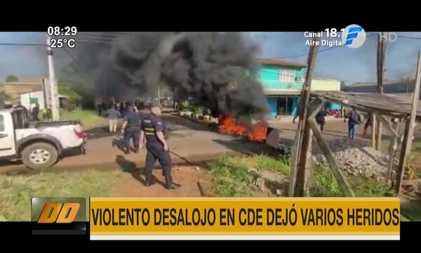 Violento desalojo dejó varios heridos en Ciudad del Este | Telefuturo