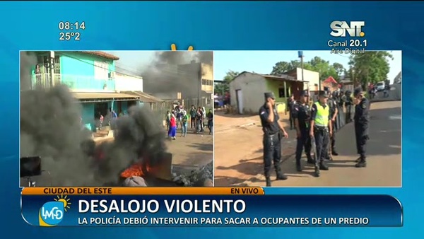 Violento desalojo en CDE - SNT