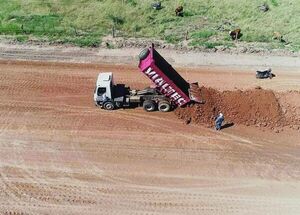 Ruta de la Leche: avanza obra con trabajos de terraplén y alcantarillas