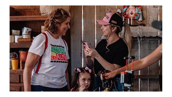 ¡Qué emoción! Marilina pasó por el rodaje de su serie