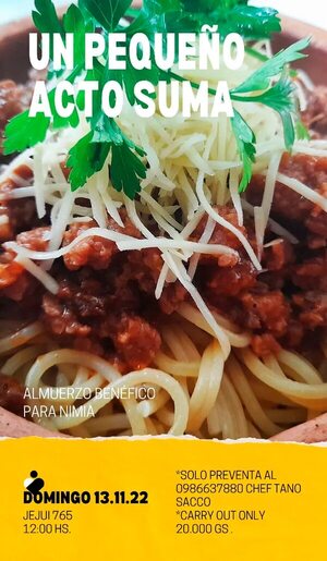 Chef Víctor “Tano” Sacco organiza almuerzo solidario - Nacionales - ABC Color