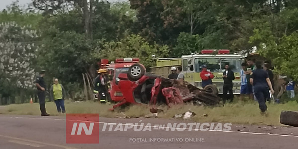 GRAVE ACCIDENTE DE TRÁNSITO OCURRIÓ SOBRE LA RUTA PY01 EN QUIINDY