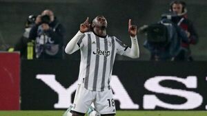 Moise Kean maquilla a Juventus
