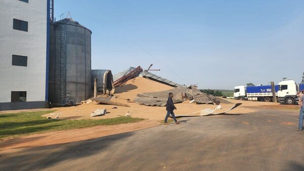 Derrumbe de un silo causa susto en Caaguazú