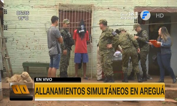 Microtráfico: Allanamientos simultáneos en Areguá | Telefuturo