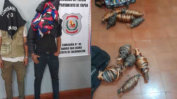 Hermanos sorprendidos con 30 kg. de cable de cobre aparentemente hurtados