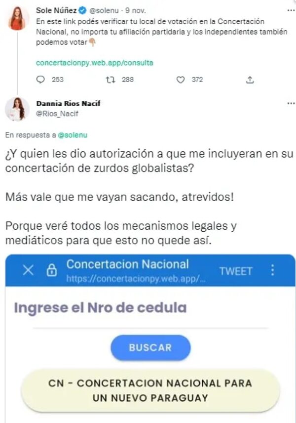 Indignados por aparecer en el padrón de la Concertación Nacional - Política - ABC Color