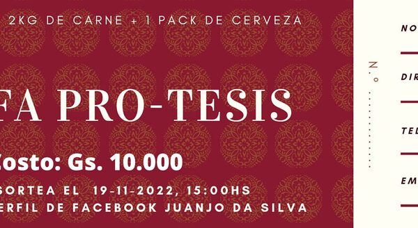 Alumno prepara rifa pro-tesis