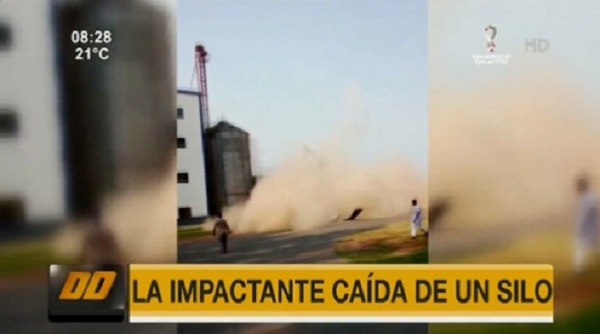 Enorme silo se desploma causa susto a los trabajadores en Campo 9