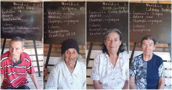 Crónica / Abuelitos hicieron sus listas de regalitos para la Navidad esperando a varios "Santa" de buen corazón