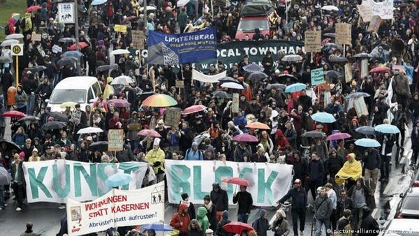 Masiva marcha en Berlín contra inflación y alza de alquileres