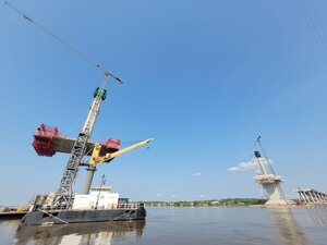 Colocan el primer cabo atirantado del puente Héroes del Chaco - .::Agencia IP::.