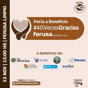 Ferusa celebra su 40.º aniversario con una feria 100% a beneficio de fundaciones y organizaciones - Revista PLUS