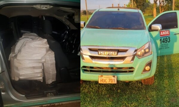 Incautan camioneta de la ANDE cargada con marihuana en Amambay - Noticiero Paraguay