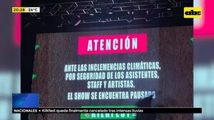 Lluvia obligó a cancelar festival - Periodísticamente - ABC Color