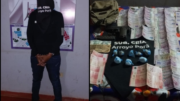 Aprehenden a presunto delivery de drogas en Cambyretá