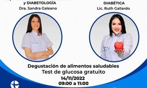 Realizarán charla en el marco de la lucha contra diabetes