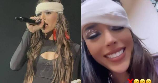 La Nación / Danna Paola terminó vendada en primera noche de su nueva gira