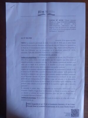 JEM investiga a magistrados de Encarnación por presunta violación del derecho a la defensa - Nacionales - ABC Color