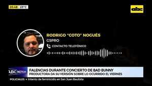 Productora da su versión sobre lo ocurrido en el concierto de Bad Bunny - ABC Noticias - ABC Color
