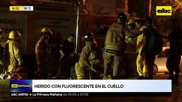 Herido en el cuello con fluorescente - ABC Noticias - ABC Color