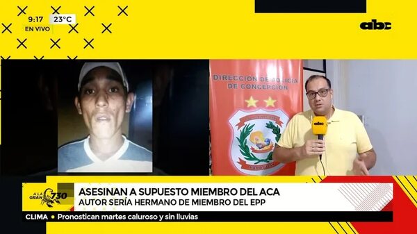 Asesinan a supuesto miembro del ACA - ABC Noticias - ABC Color